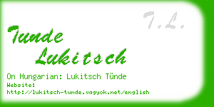 tunde lukitsch business card